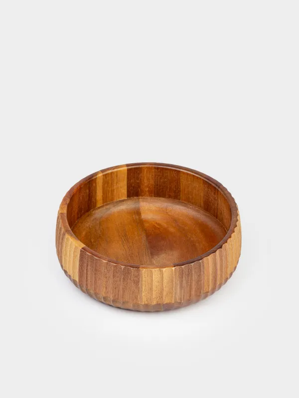 Салатник, 19х6 см, дерево, рифленый, Noble tree, image-3