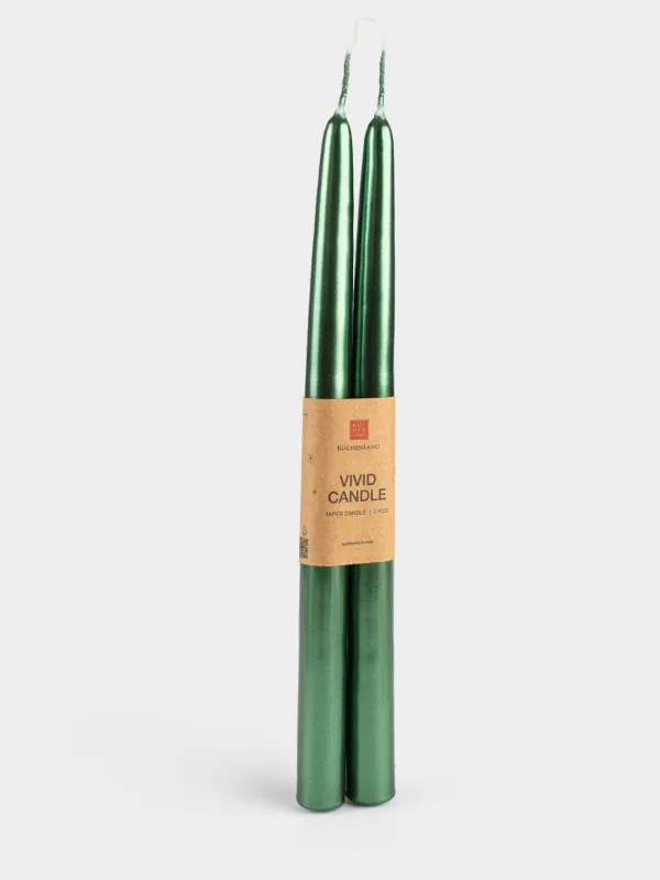 Свеча, 30 см, 2 шт, тонкая, с общим фитилем, Vivid candle, image-4