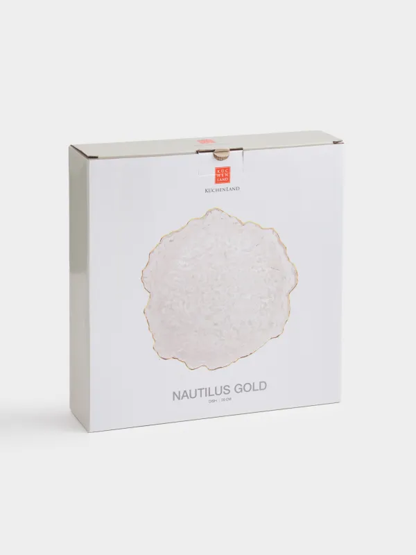 Блюдо, 25 см, с золотистым кантом, Nautilus gold, image-4