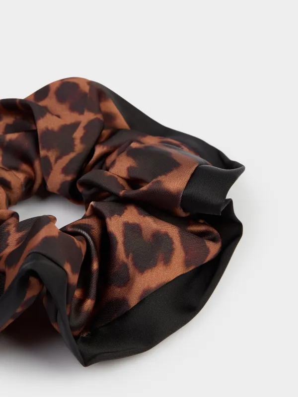 Шаш резеңкесі, 14 см, сәтен, сарғылт-қоңыр және қара, Silk, image-1