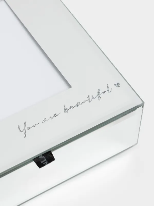 Шкатулка для украшений, 15х15 см, с фотографией, стекло, зеркальная, Glossy, image-2