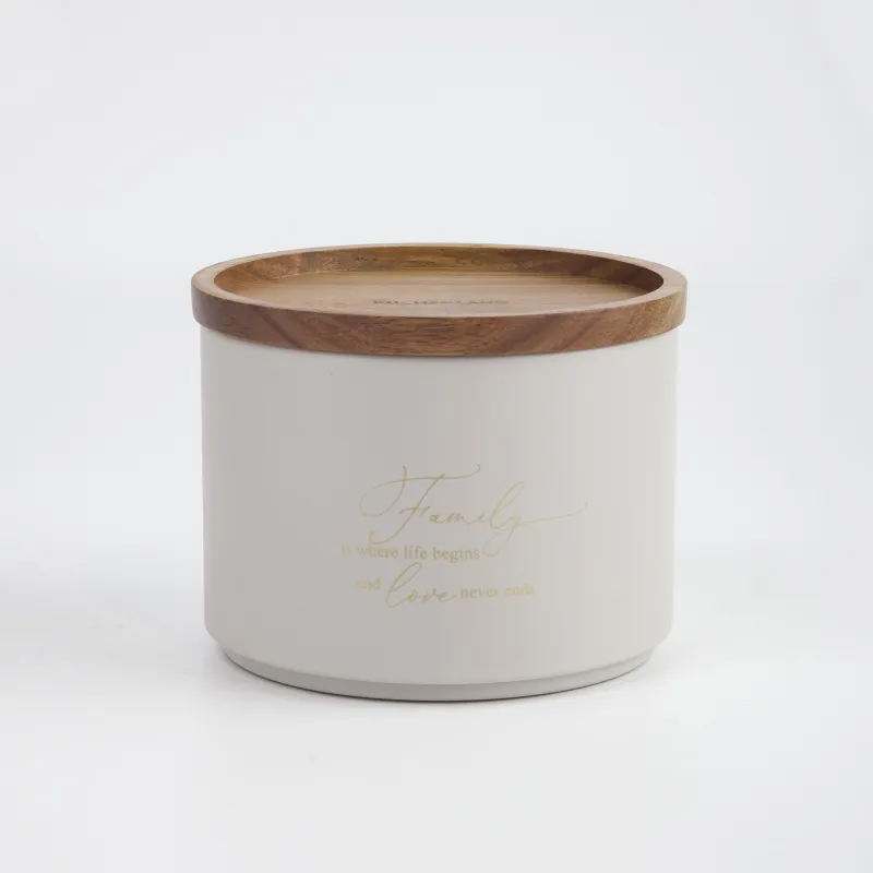 Банка для сыпучих продуктов, 850 мл, металл/дерево, бежевая, Ritlen