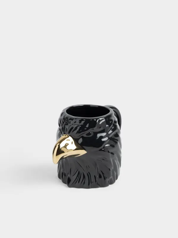 Саптыаяқ, 580 мл, фарфор Р, қара-алтын, Қыран, Eagle, image-1