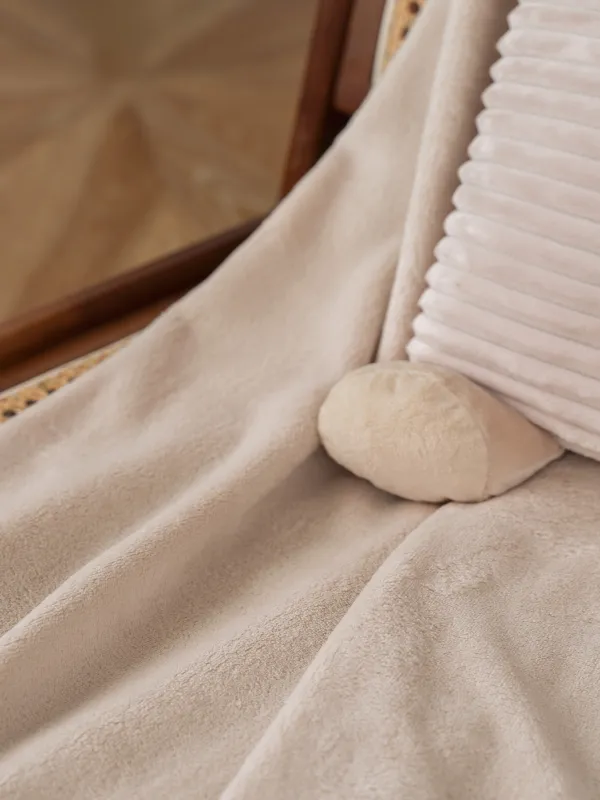 Жастығы бар жамылғы, 130х210 см, жүн/плюш, сарғылт-қоңыр, Қоян, Plush animals, image-6