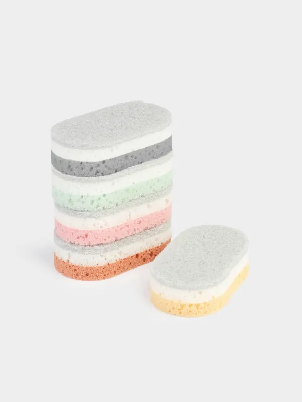 Губка для мытья посуды, 5 шт, Clean, image-0