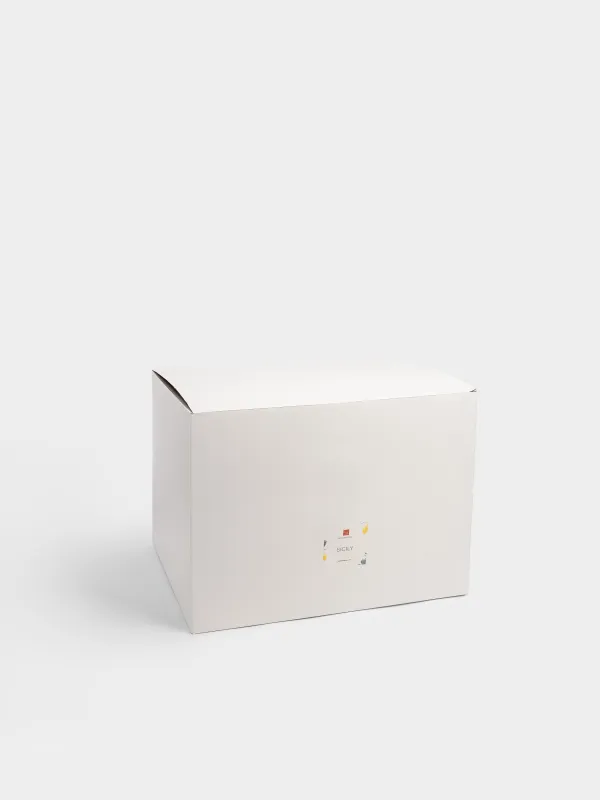 Гүл вазасы, 24 см, сәндік, керамика, сүт, Лимондар, Sicily, image-3