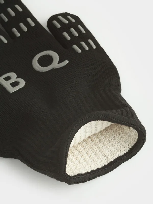 Ыстықтан қорғайтын қолғап, өлшемі М, полиэстер/силикон, қара, BBQ, image-3