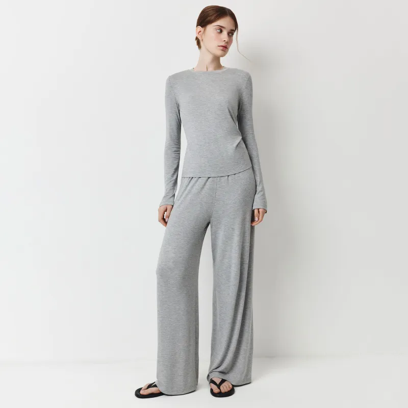 Әйелдер шалбары, үйге арналған, өлшемі L, вискоза/спандекс, сұр, Braith