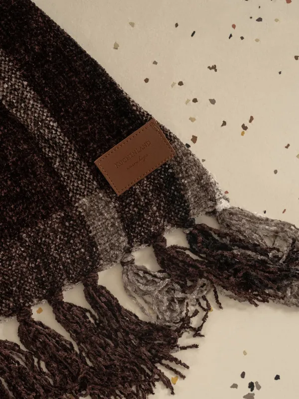 Жамылғы, 130х170 см, шашағы бар, шениль, қоңыр, Тор, Hazel, image-4