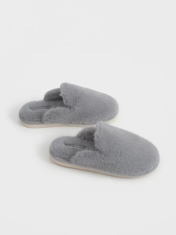 Әйелдер тәпішкелері, үйге арналған, өлшемі 40-41, жасанды үлбір, сұр, Mules, image-3