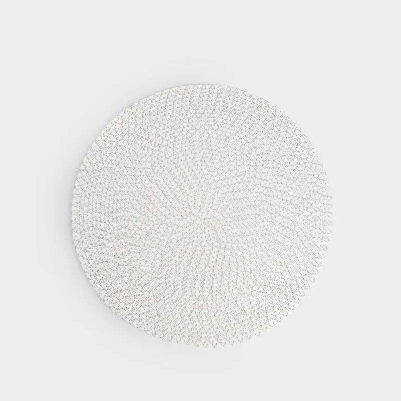 Аспаптарға арналған майлық, 38 см, целлюлоза/ПЭТ, дөңгелек, күміс түстес және ақ, Straw