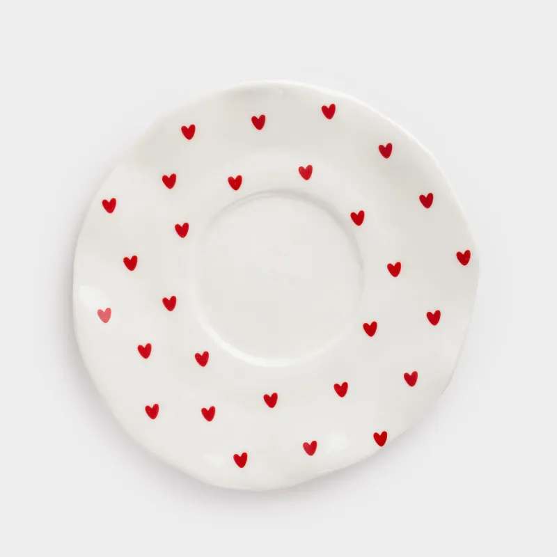 Шай жұбы, 1 адам, 2 зат, 300 мл, фарфор Р, сүт түстес, Жүрек, Crumple amour, image-4