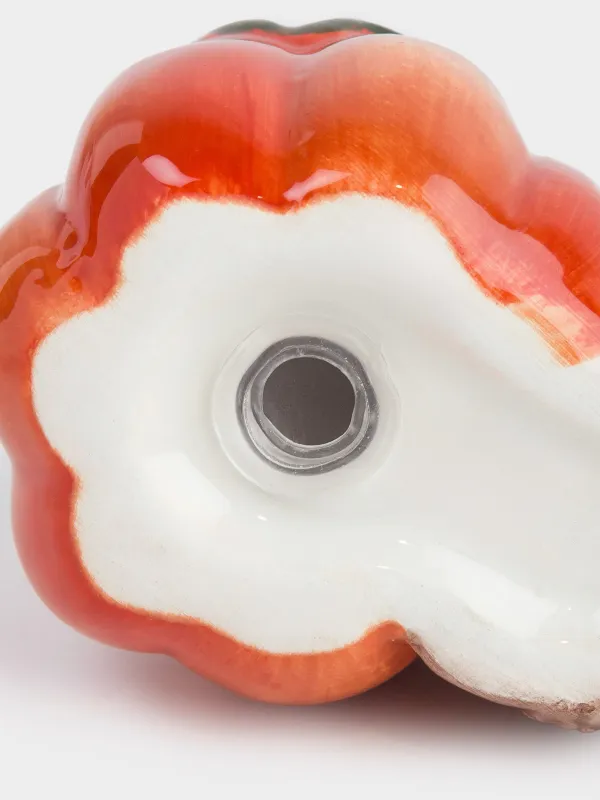 Тұз немесе бұрышқа арналған ыдыс, 8 см, керамика, қызғылт сары, асқабақ қосылған кірпі, Forest symphony, image-4