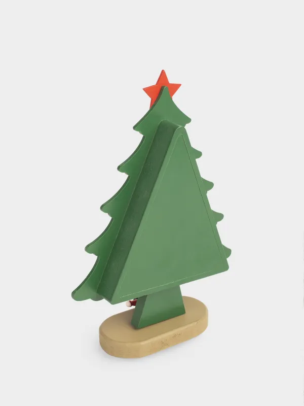 Мүсінше, 19 см, MDF, жасыл, Ойыншықтары бар шырша-шкаф, Christmas style, image-3