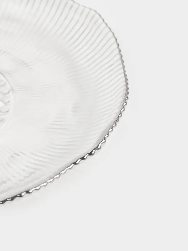 Түскі ас тәрелкесі, 27 см, шыны Р, күміс жиегі бар, Argos silver, image-3