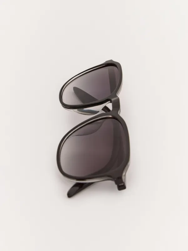 Очки солнцезащитные, пластик, прямоугольные, черные, Панто, Eyewear, image-2