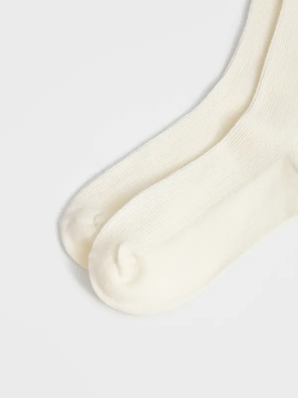 Әйелдер шұлықтары, өлшемі 36-38, қырлы, мақта/полиэстер, сүт түстес, Rib basic, image-3