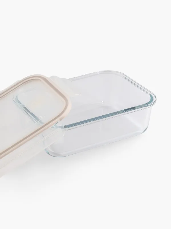 Контейнер, 1,5 л, қысқыштары бар, клапаны бар, шыны Т, тікбұрышты, Soft kitchen, image-3