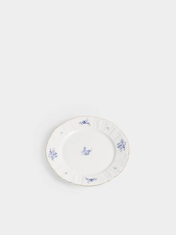 Тіскебасар тәрелкесі, 20 см, фарфор F, ақ, алтын жиектері бар, Гжель қояны, Tradition Easter, image-1