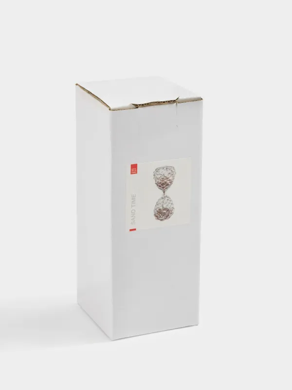 Құм сағаты, 15 см, 15 минут, ішінде жылтыры бар, құм қолданылған шыны, Шырша бүршіктері, Sand time, image-4