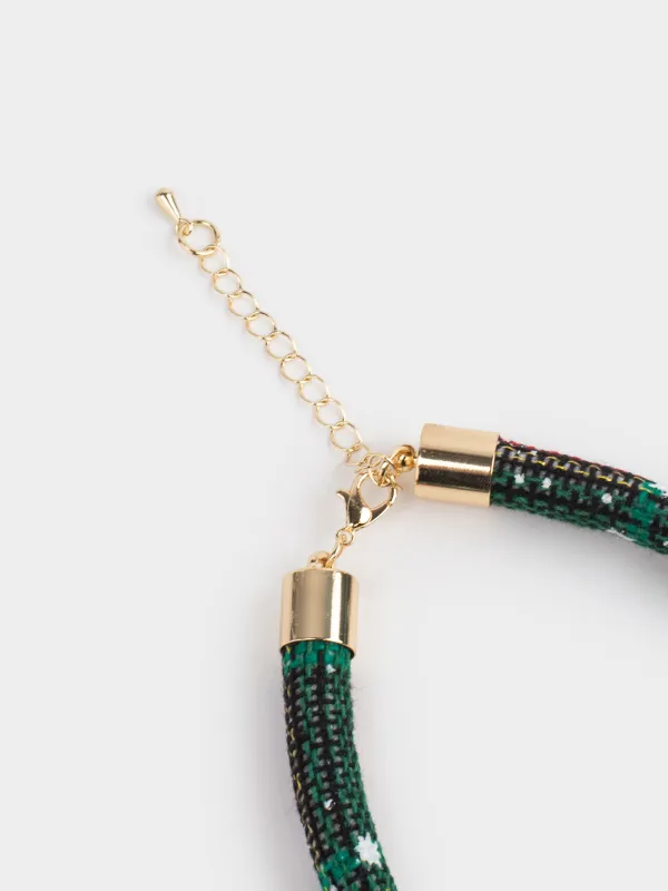 Жануарларға арналған мойынбау, 25/30 см, сәндік, полиэстер/металл, жасыл, Үй, Christmas pet, image-2