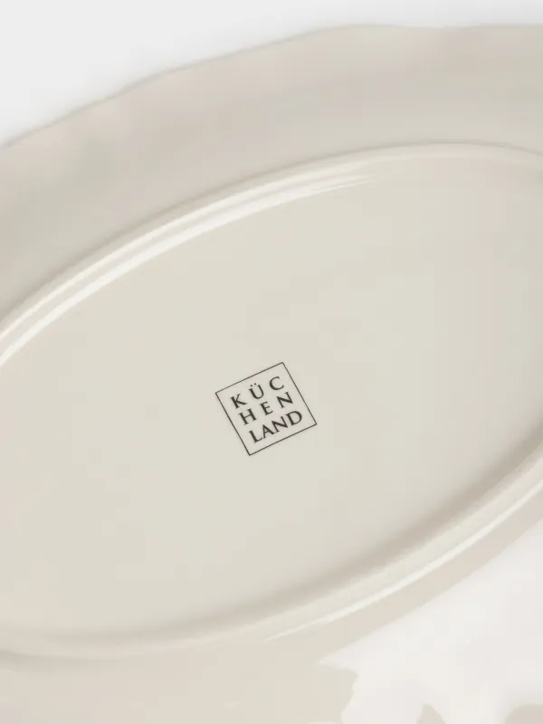 Блюдо, 26х17 см, Зеленые цветы, Green lace, image-4