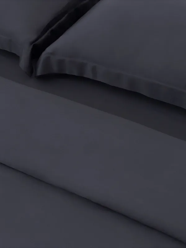 КПБ евро, бамбук, серо-синий, Pure bamboo, image-3