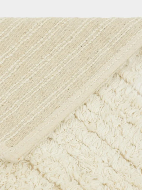 Мат, 50х80 см, мақта, бежевый, Stripe, image-1
