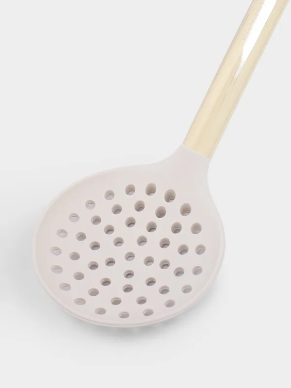 Шумовка, 33 см, силикон/сталь, молочно-золотистая, Apiro, image-2