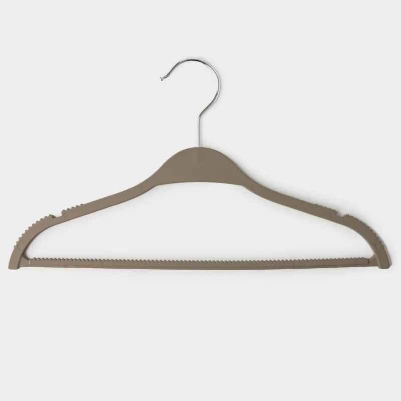 Киім ілгіш, 42 см, 5 дана, қапталған пластик, мокко, New house