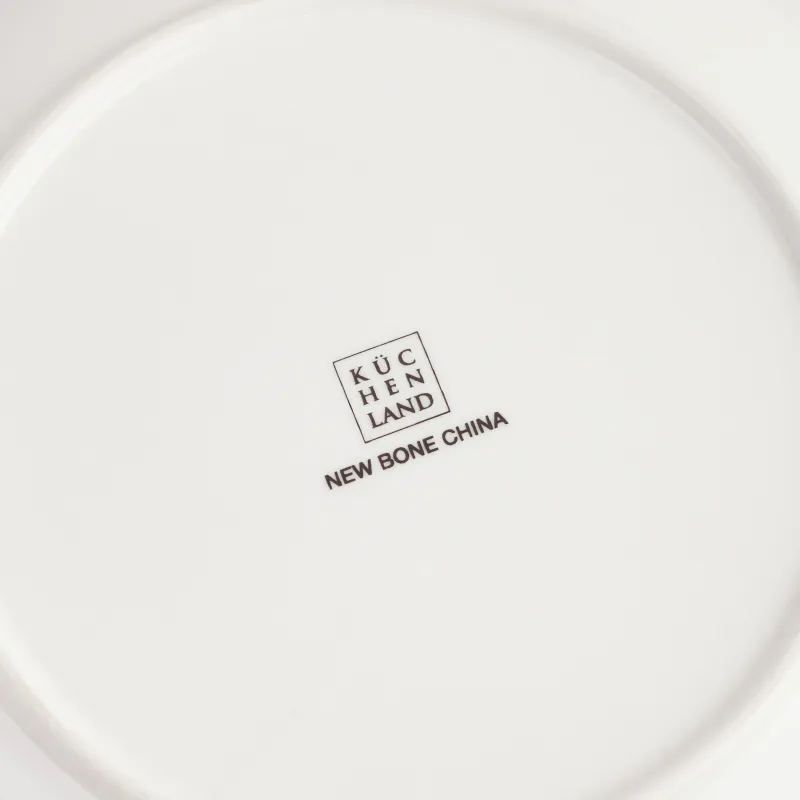 Тіскебасар тәрелкесі, 21 см, фарфор N, ақ және алтын, Кинцуги, Kintsugi, image-4