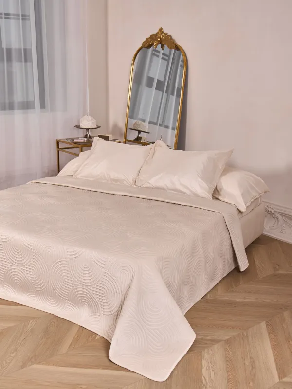 Төсек жапқыш, 220х240 см, сырылған, барқыт/микрофибра, құм, Арка, Arch, image-7