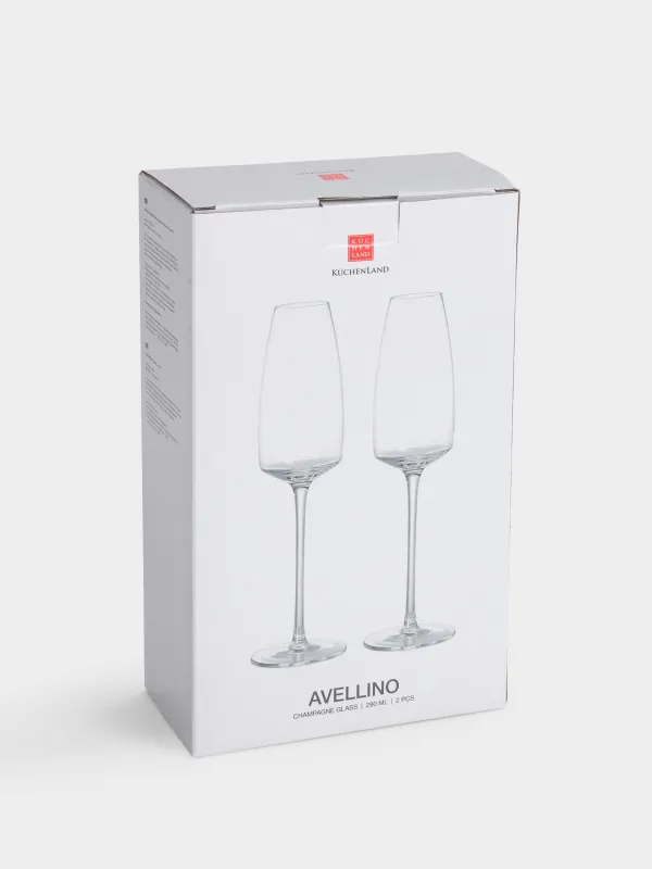 Бокал для шампанского, 290 мл, 2 шт, кристальное стекло, Avellino, image-5