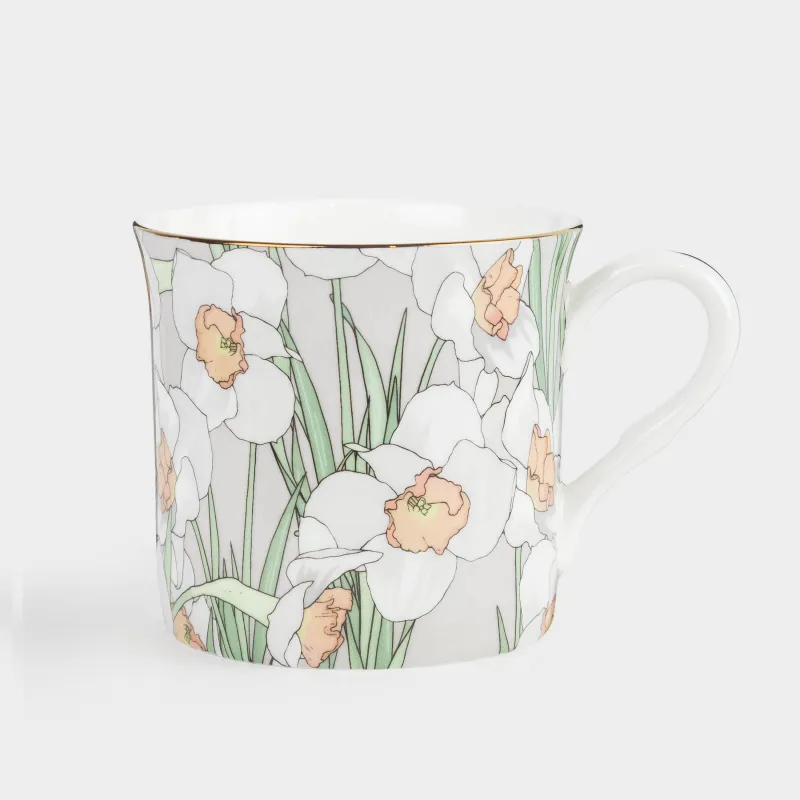 Саптыаяқ, 330 мл, 2 дана, фарфор F, алтын жиегі бар, Гүлдер, Surreal, image-2