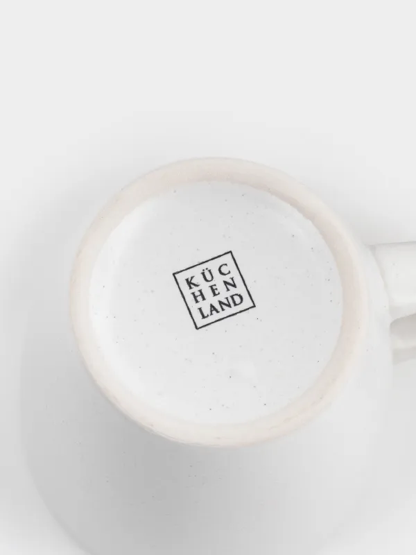 Саптыаяқ, 470 мл, 2 дана, керамика, сүт түстес, дақты, Жиегі тегіс емес, Demicile light, image-3