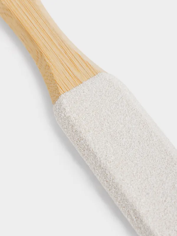 Педикюрге арналған үккіш, 22 см, ағаш/тегістеу қағазы, ақ, Bamboo spa, image-1