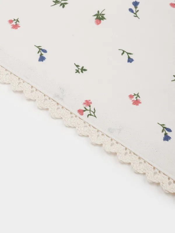 Асүйлік сүлгі, 40х60 см, шілтерлі, мақта, сарғылт-қоңыр, Гүлдер, El flora, image-1