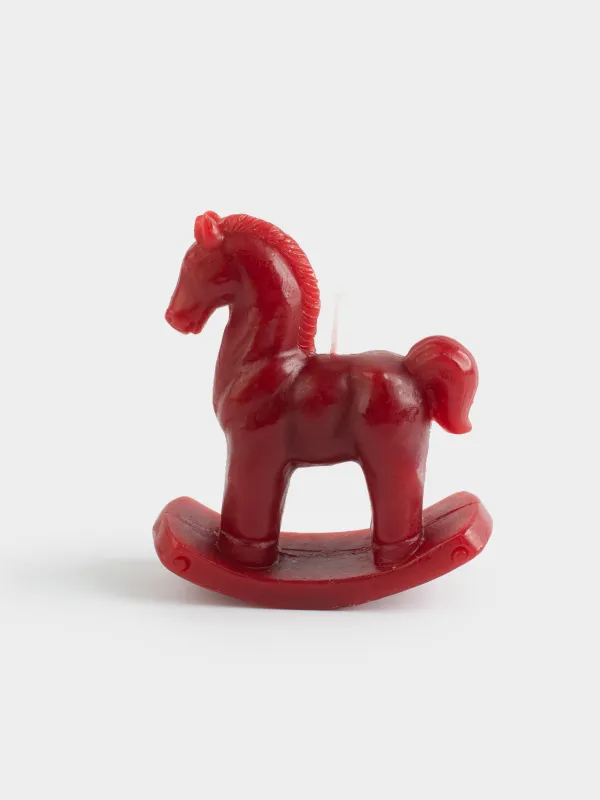 Шам, 12 см, жылтыры бар, қызыл, Жылқы, Antique horse, image-0