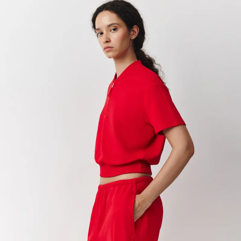 Әйелдер жейдесі, өлшемі M, қысқа жеңді, сыдырмалы, мақта К, қызыл, Alisha