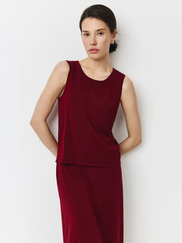 Әйелдер блузасы, өлшемі XS, лиоцелл К, қою қызыл, Ingrid, image-2