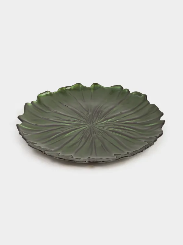 Түскі ас тәрелкесі, 28 см, шыны, жасыл, Verge, image-2