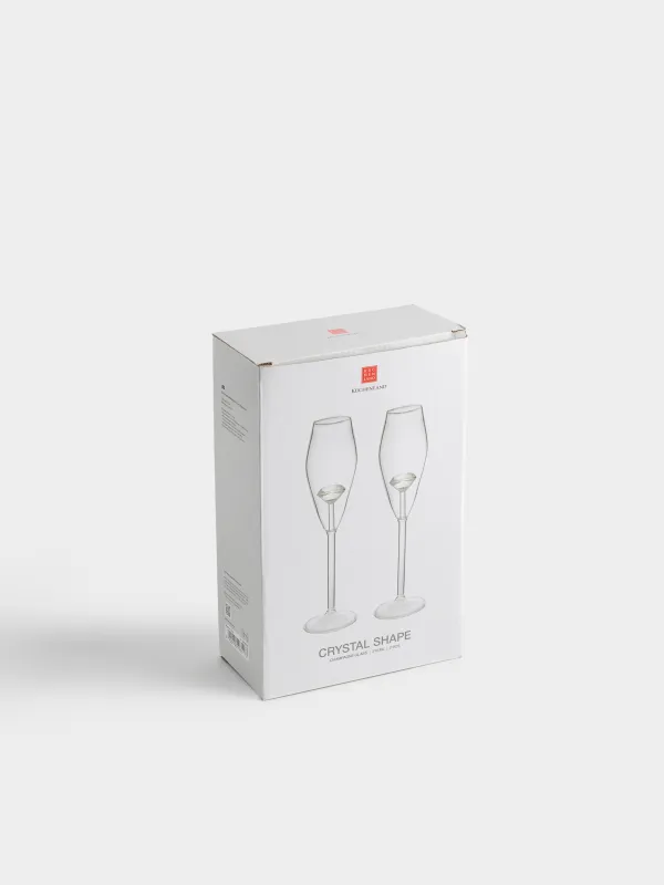 Бокал для шампанского, 2 шт, Кристалл, Crystal shape, image-4
