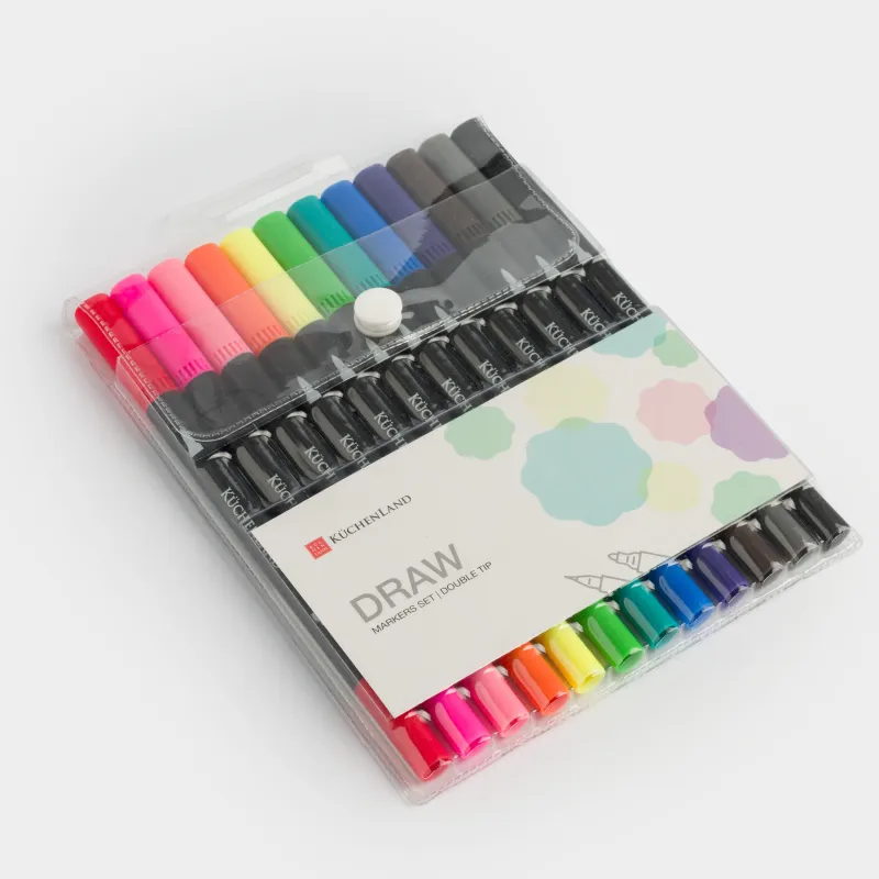 Набор маркеров, 12 шт, двойные, полипропилен, Draw, image-1