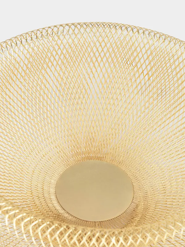 Корзина для фруктов, 30 см, металл, золотистая, Сетка, Twist twin, image-3