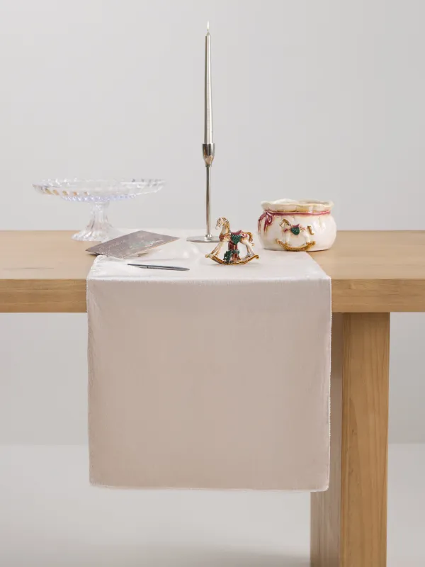 Үстел төсеніші, 40х160 см, барқыт, сарғылт-қоңыр, Winter Antarctica, image-2