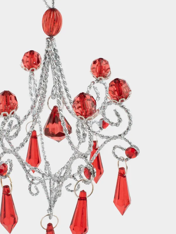 Игрушка елочная, 15 см, Подвеска с кристаллами, Ice crystal, image-1