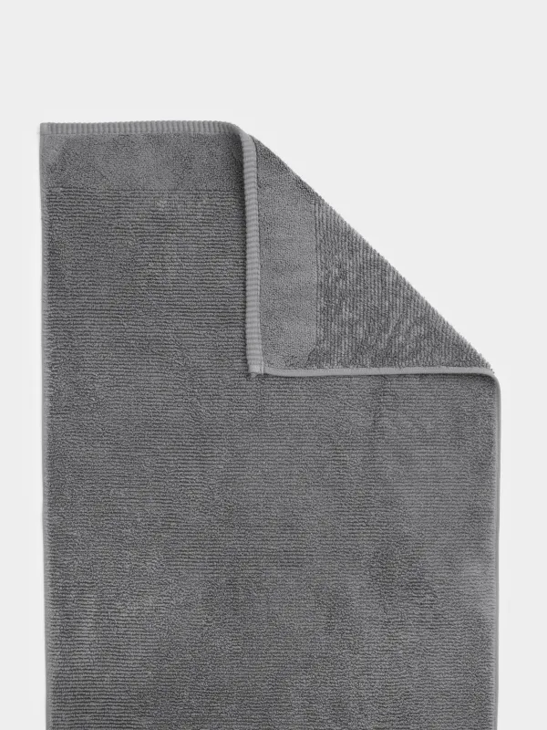 Полотенце, 70х140 см, хлопок, темно-серое, Terry cotton, image-3