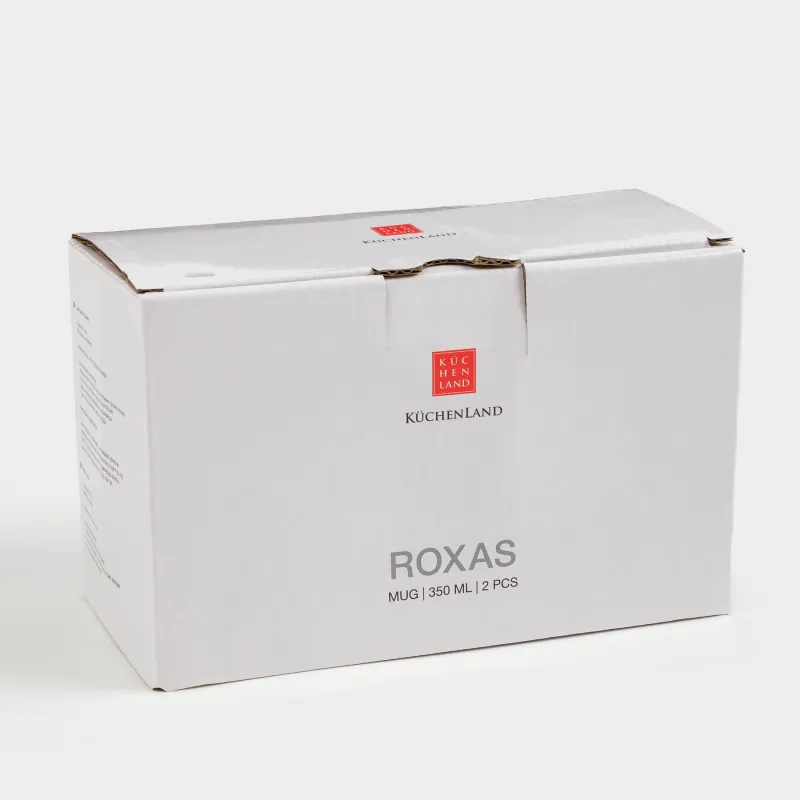 Саптыаяқ, 350 мл, 2 дана, сүт түстес, дақтары бар, Roxas, image-8