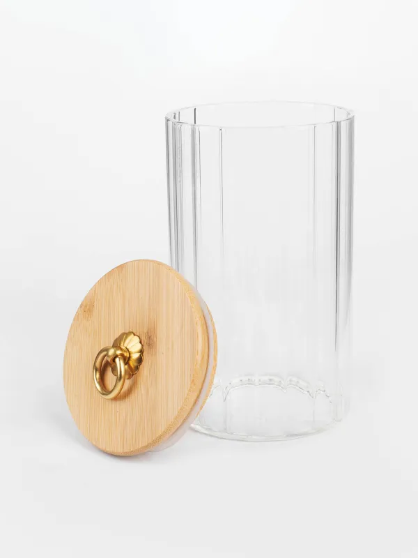 Сусымалы азық-түлік Банкі, 800 мл, бамбук Шыны, Camellia, image-2