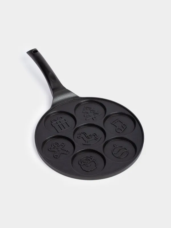 Жұмыртқа мен құймаққа арналған таба, 26 см, 7 бөлім, жабыны бар, алюминий, Жаңа жылдық атрибуттар, Action, image-1